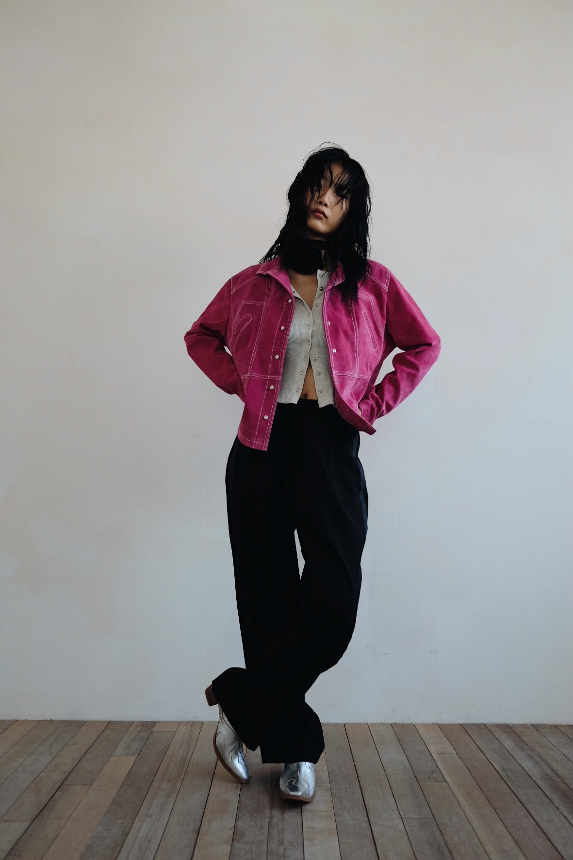 (limited) pink suede jacket
