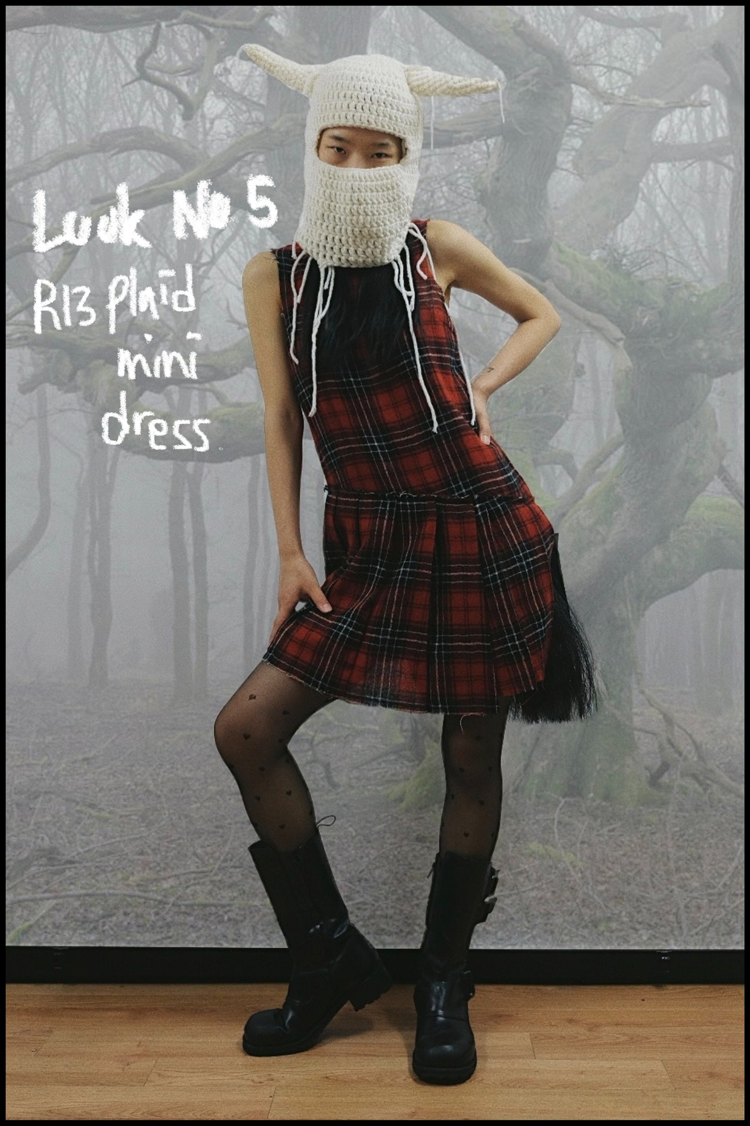 Look no.5 (one and only) R13 plaid mini dress